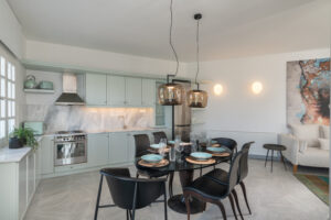 Saitis home, living room, luxury apartment in south crete, apartment in kokkinos pirgos